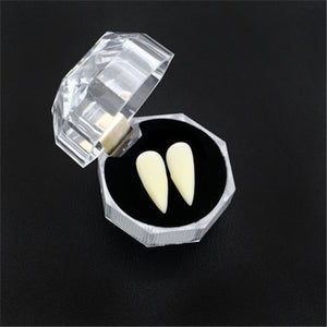 2pcs Cosplay Halloween Dentures Zombie Ghost Devil Werewolf Teeth Box Packed Gift Prop Costume Party Vampire Teeth Kid Toy