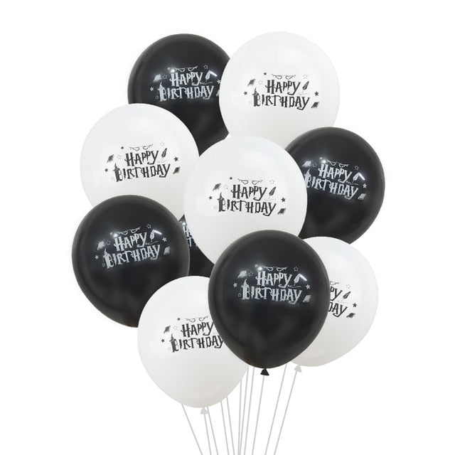 Cartoon Birthday Banner Happy Birthday Latex Balloons Cake Topper Baby Shower Birthday Party Decor Hanging Bunting Kids Favors