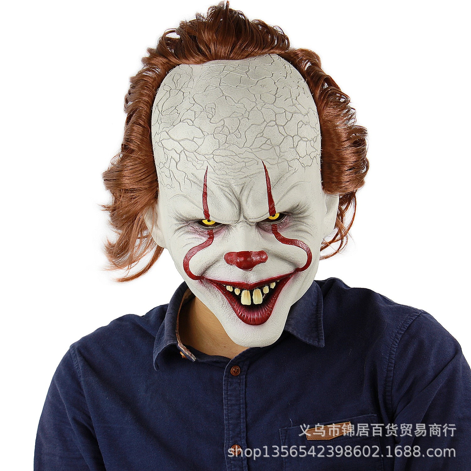 Stephen King's It Mask Pennywise Horror Clown Joker Mask Clown Latex  Mask Halloween Cosplay Costume Props