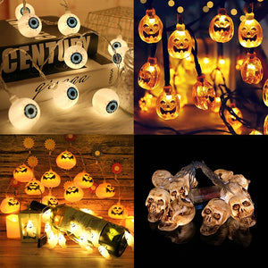 1.5m 10Led Halloween Pumpkin Ghost Skeletons Bat Spider Led Light String Festival Bar Home Party Decor Halloween Ornament