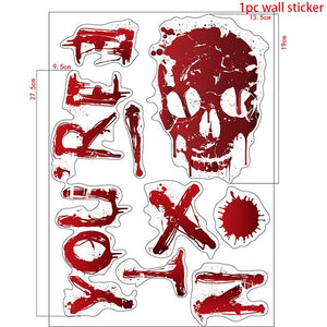 Halloween Stickers Wall Window Refrigerator Halloween Decoration Party Supplies Horror Scary Halloween Props Accessories