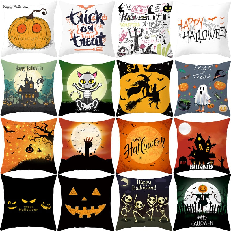 Halloween Decoration For Home Cartoon Pumpkin Bat Ghost Pillowcase Horror Halloween Party Supplies Accessories Haloween Ornament