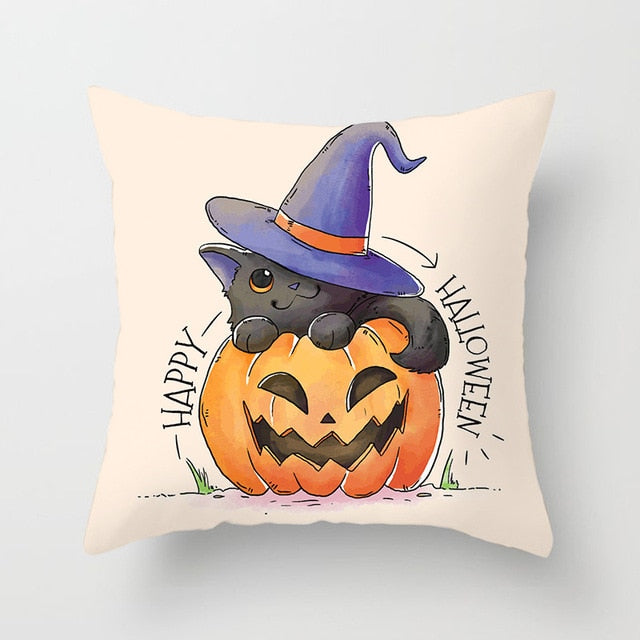 Halloween Decoration For Home Cartoon Pumpkin Bat Ghost Pillowcase Horror Halloween Party Supplies Accessories Haloween Ornament