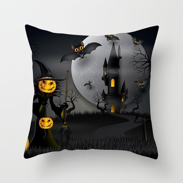 Halloween Decoration For Home Cartoon Pumpkin Bat Ghost Pillowcase Horror Halloween Party Supplies Accessories Haloween Ornament