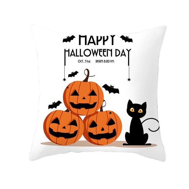 Halloween Decoration For Home Cartoon Pumpkin Bat Ghost Pillowcase Horror Halloween Party Supplies Accessories Haloween Ornament