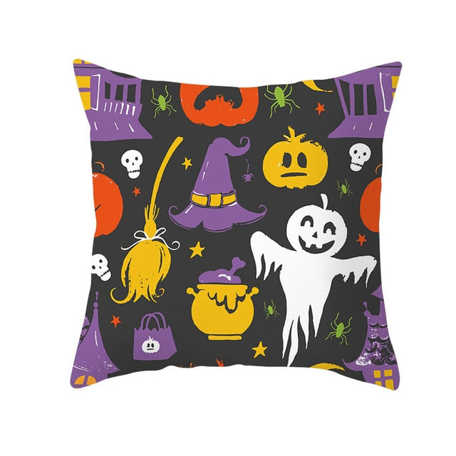 Halloween Decoration For Home Cartoon Pumpkin Bat Ghost Pillowcase Horror Halloween Party Supplies Accessories Haloween Ornament