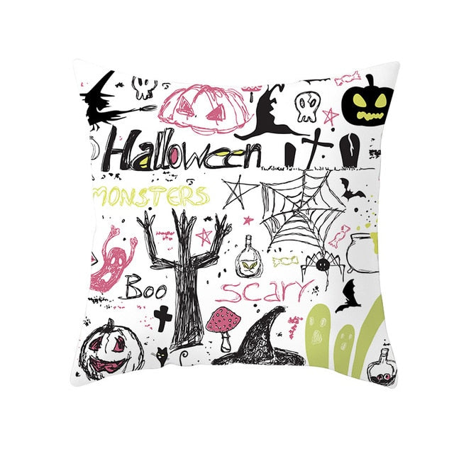 Halloween Decoration For Home Cartoon Pumpkin Bat Ghost Pillowcase Horror Halloween Party Supplies Accessories Haloween Ornament