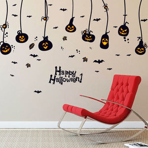 Halloween Stickers Wall Window Refrigerator Halloween Decoration Party Supplies Horror Scary Halloween Props Accessories