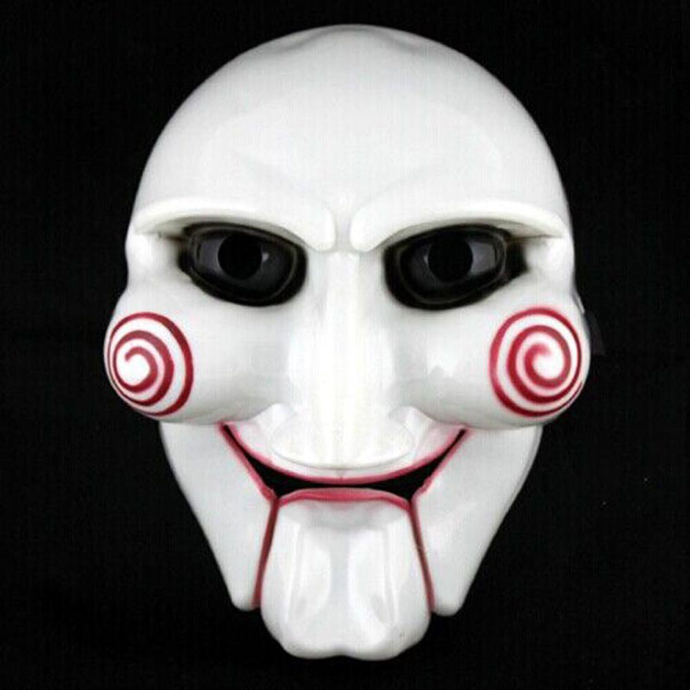 Saw Movie Jigsaw Puppet Halloween Mask Head Creepy Scary Costumes Mask Cosplay