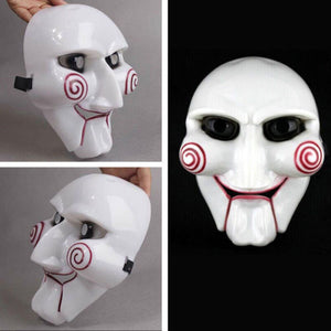 Saw Movie Jigsaw Puppet Halloween Mask Head Creepy Scary Costumes Mask Cosplay